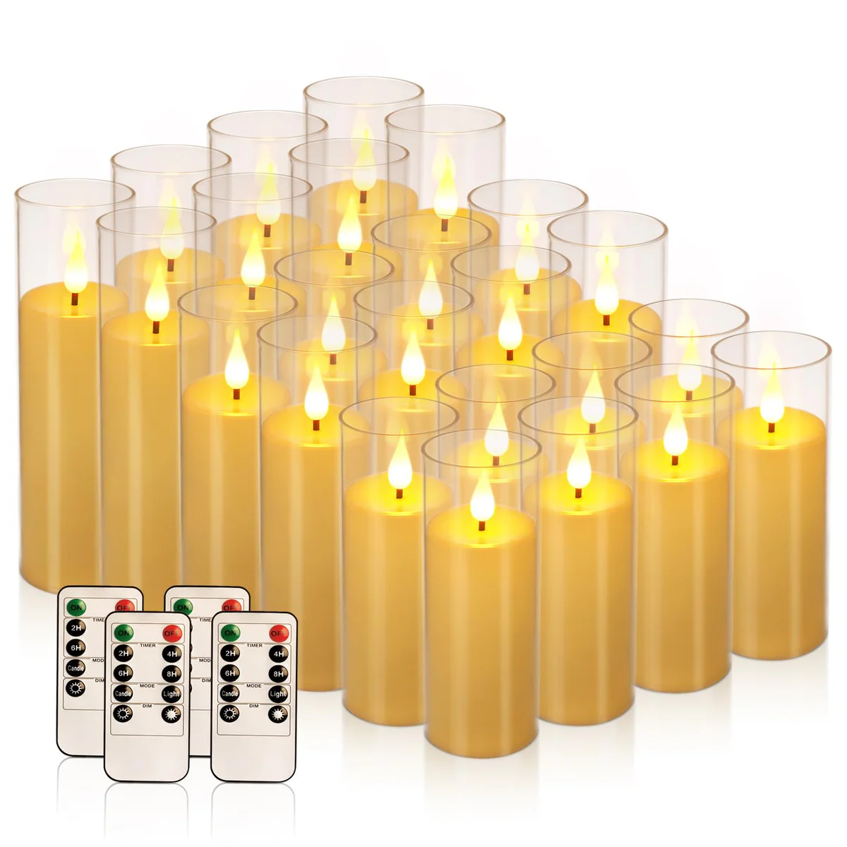 YOROXRG Flameless LED Pillar Candle