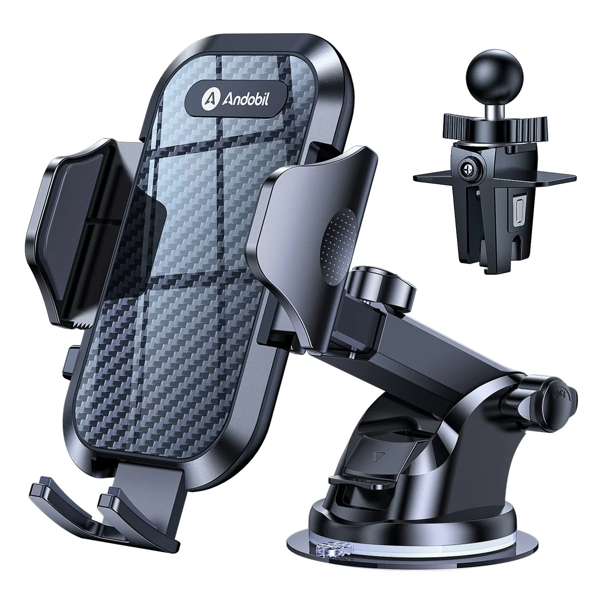 Andobil Car Phone Mount - Dashboard, Windshield & Vent Holder