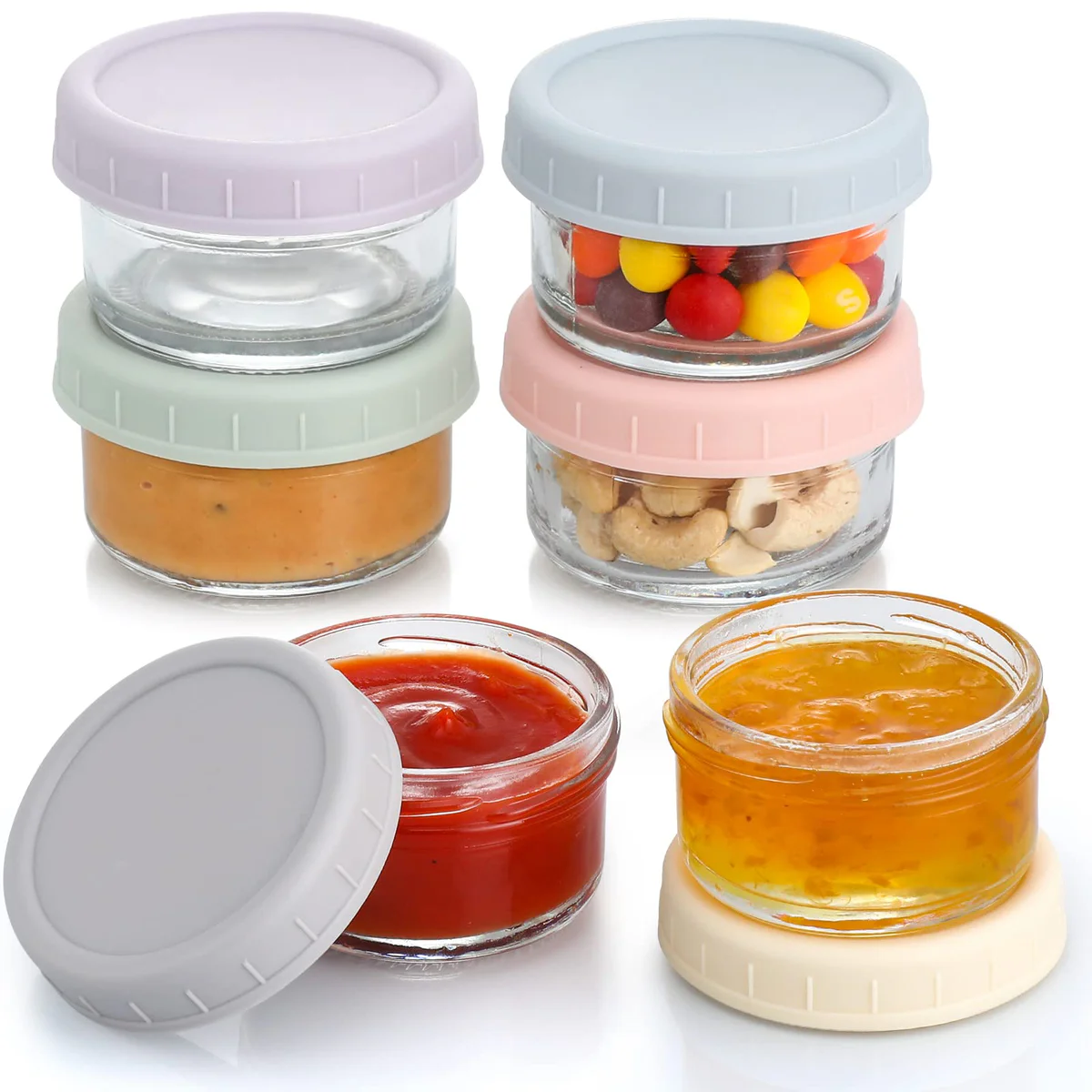 VITEVER Container Condiment Cups with Lids Salad Dressing 
