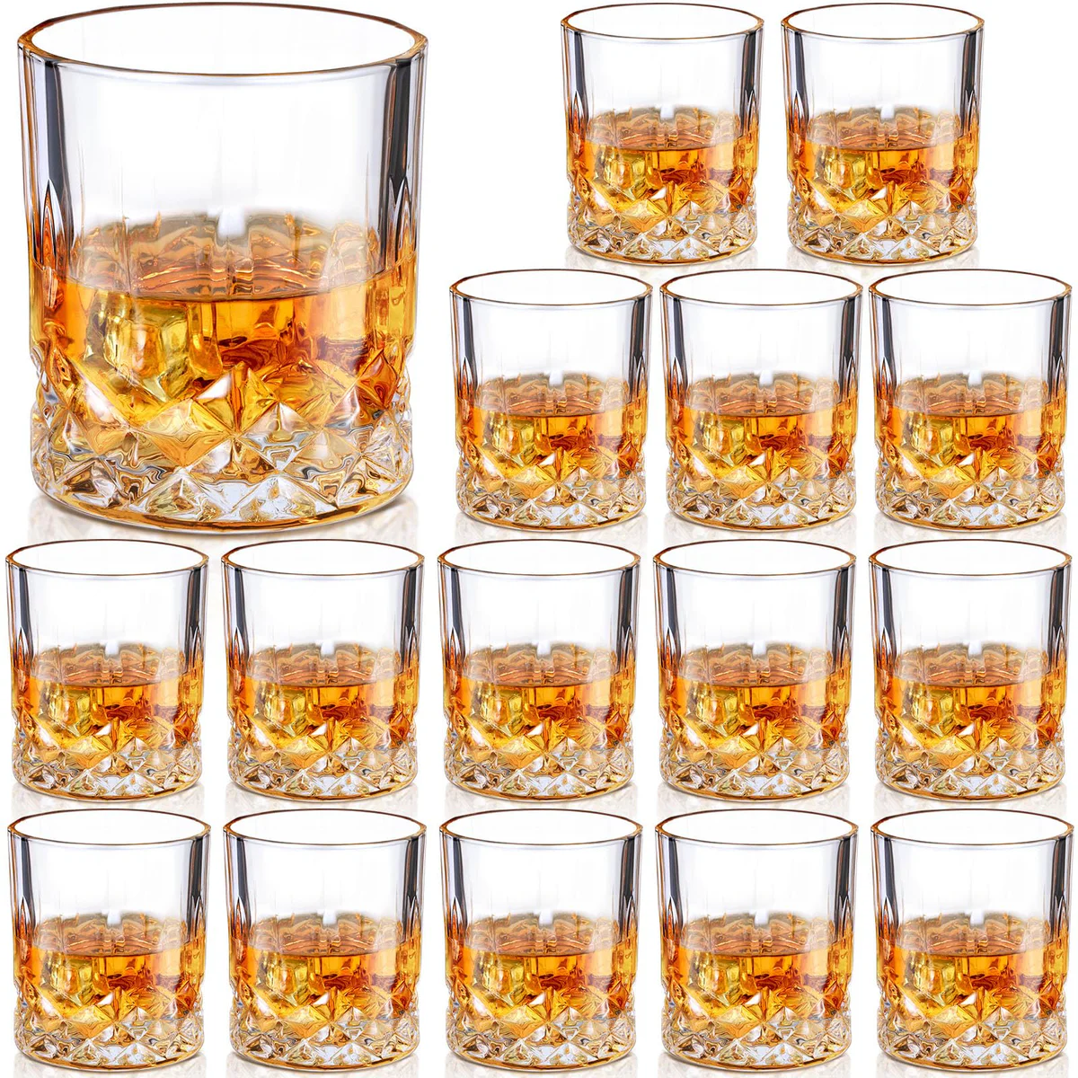 Yaomiao Crystal Whiskey Glasses Bourbon Set