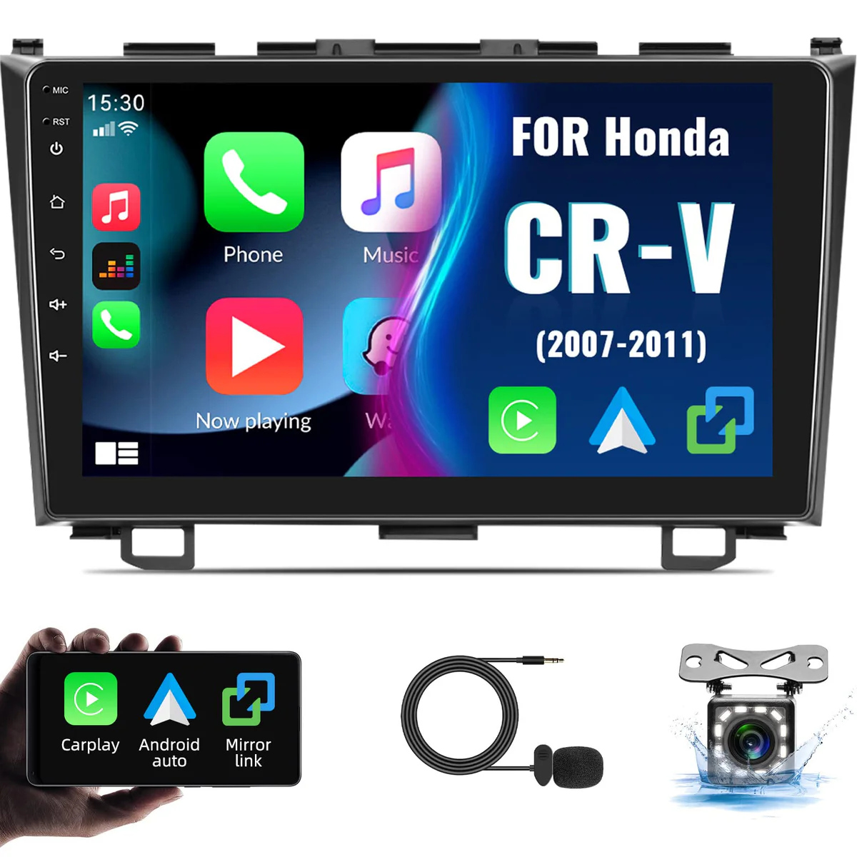 CAMECHO 7-Inch Double Din Car Stereo Radio Receiver