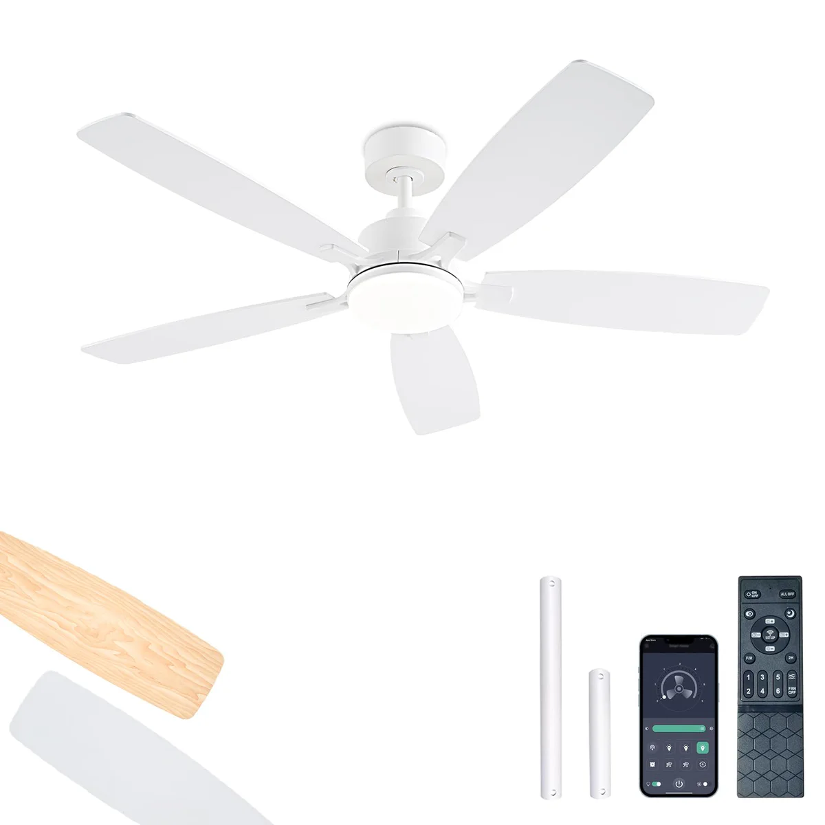 NKPU LED Ceiling Fan with Remote Control