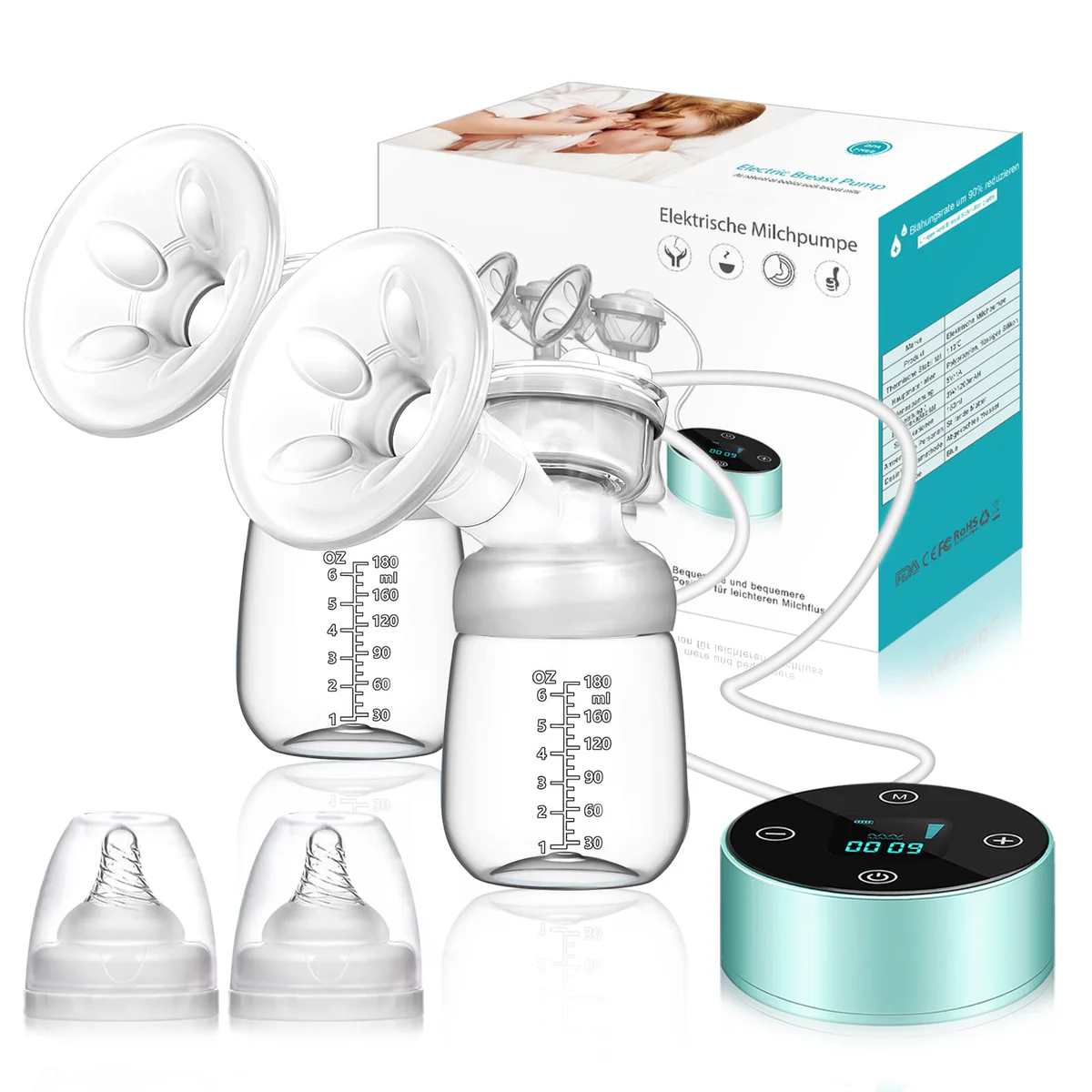 MUOCOBU Electric Breast Pump - Double, Portable