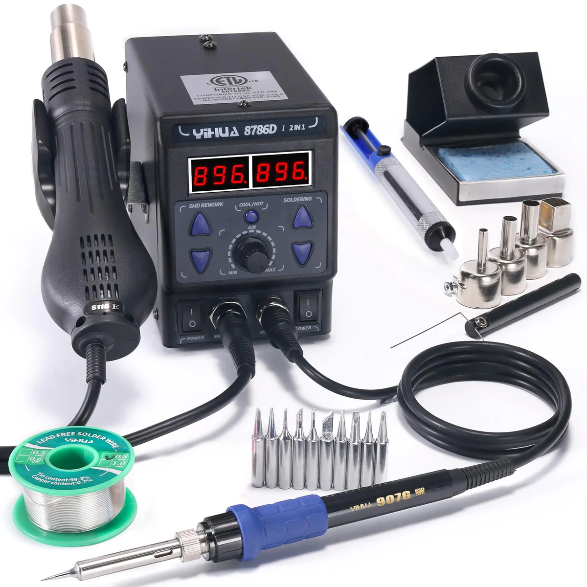 YIHUA 939D+ Digital Soldering Iron Station