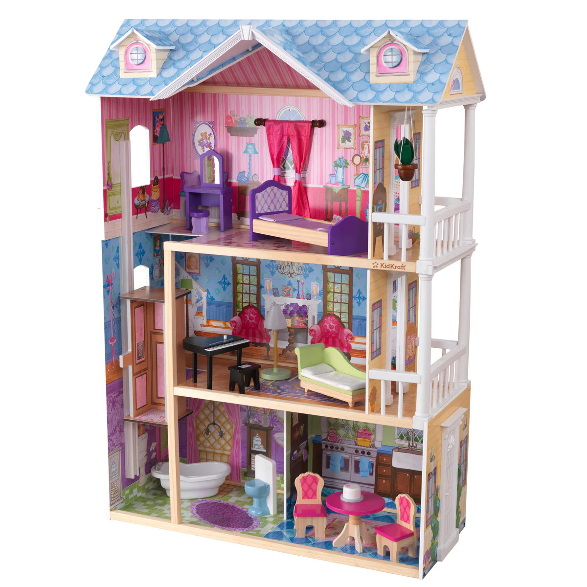 KidKraft My Dreamy Wooden Dollhouse with Lights and Sounds, 