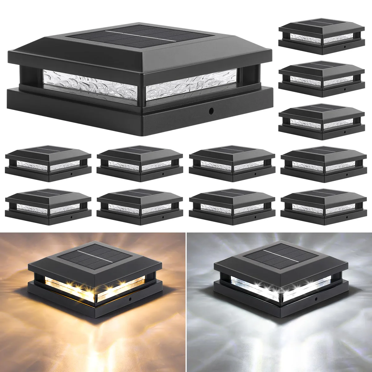Bosceos Solar Powered LED Post Cap Lights
