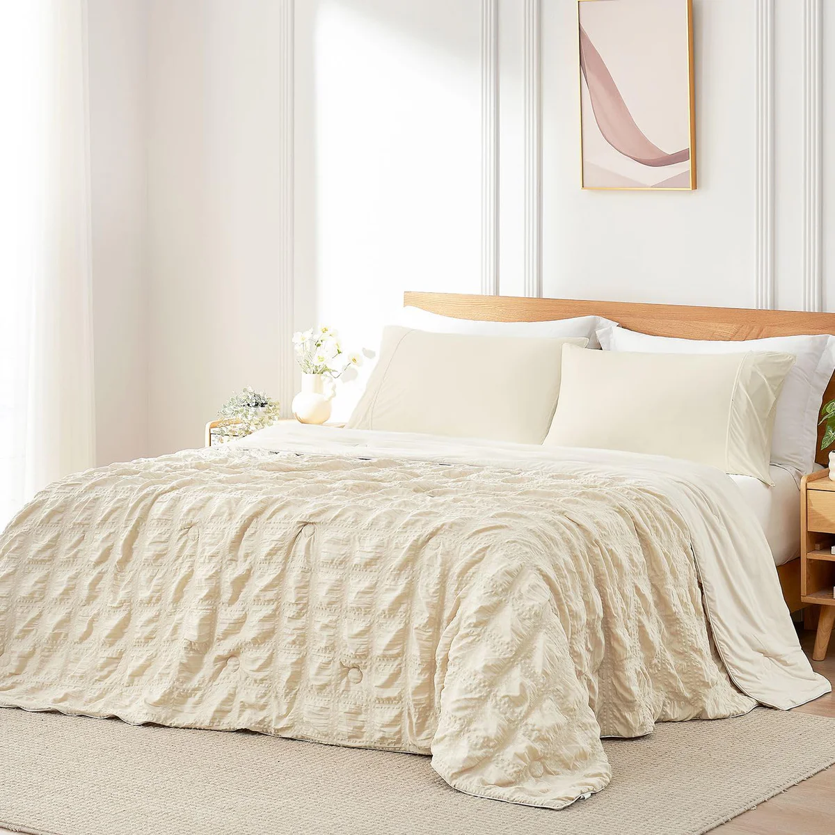 Cozy Bliss Seersucker Comforter