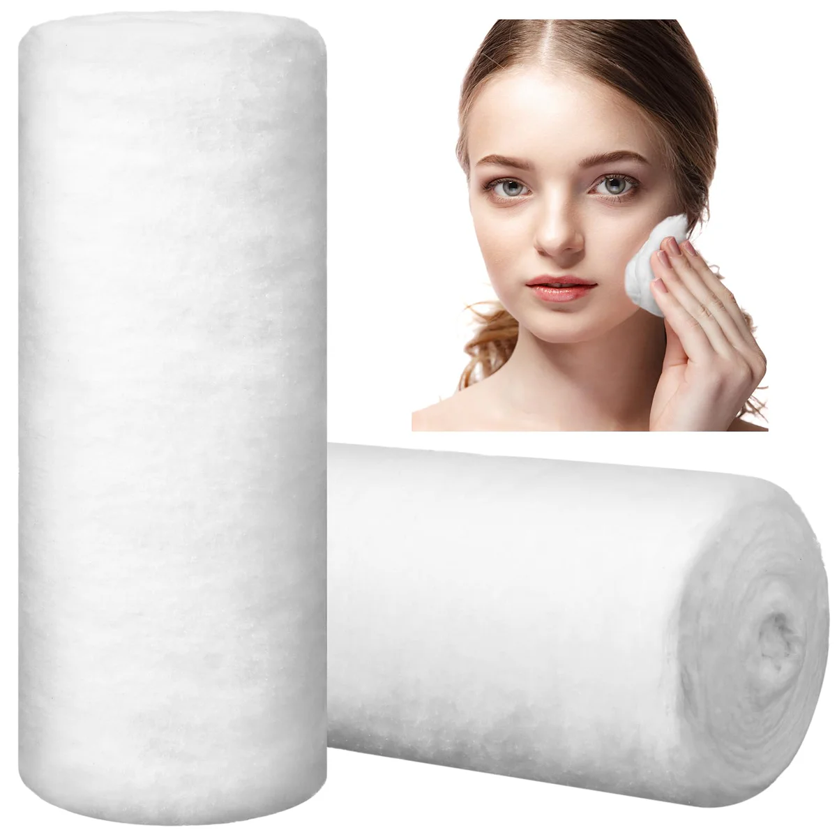 VitalCozy Cotton Roll for Facial Cleansing & Cosmetic Removal