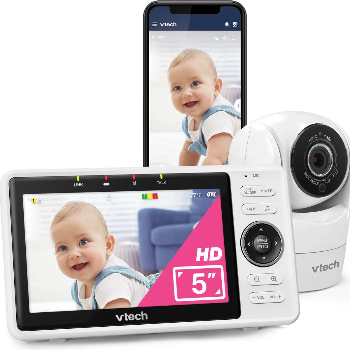 VTech Smart WiFi 1080p Video Baby Monitor