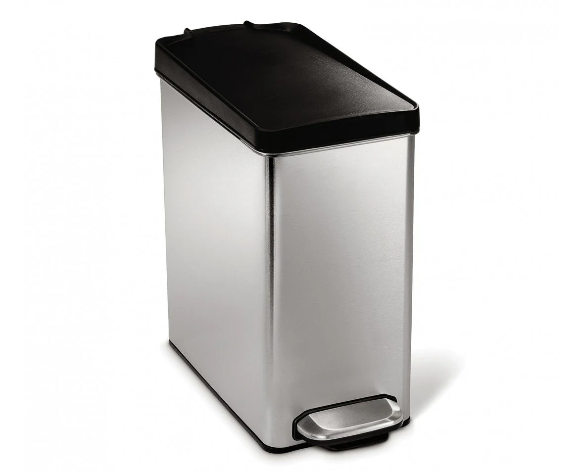 simplehuman  Trash Can Brushed Stainless Steel with Plast