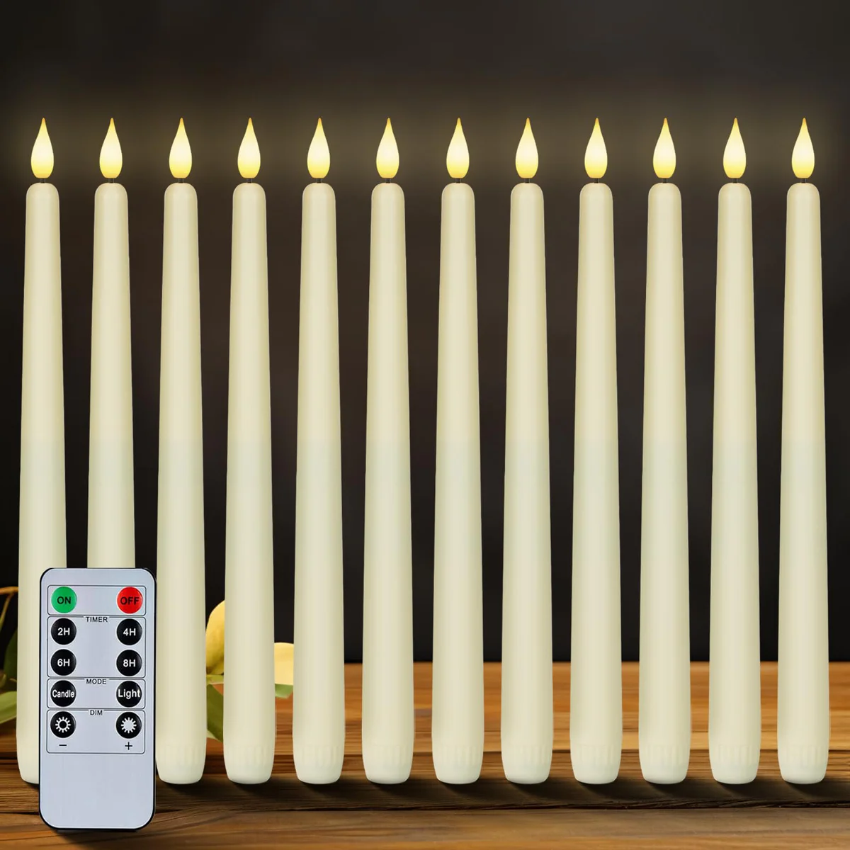 Homemory Flameless Taper Candles Realistic LED Candles