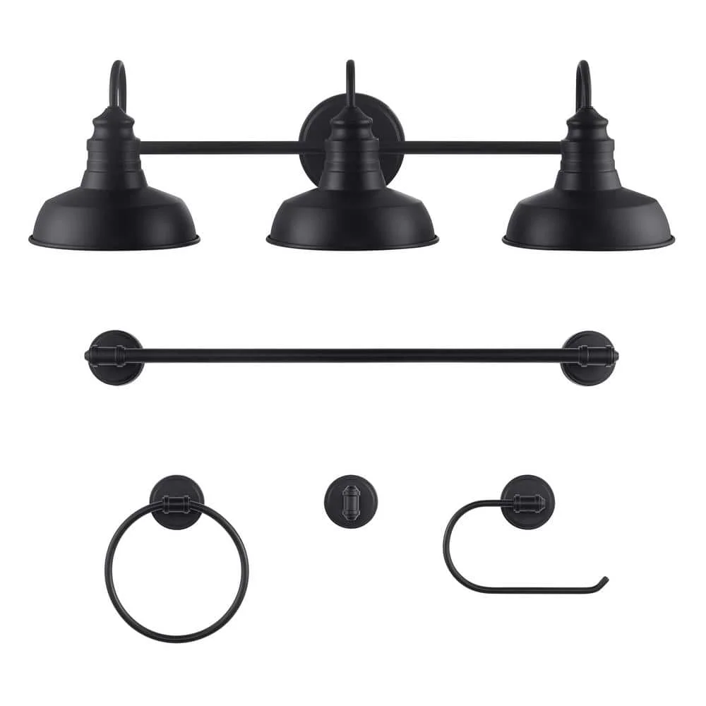 Hampton Bay Elmcroft Bathroom Vanity Light & Hardware Set 