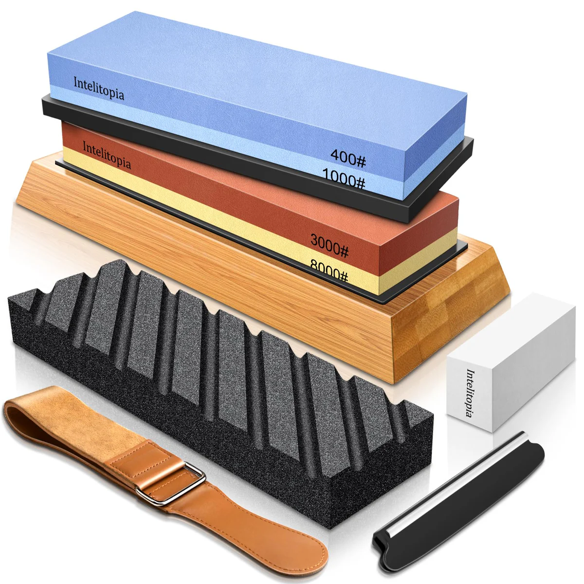 Intelitopia Knife Sharpening Stone Whetstone