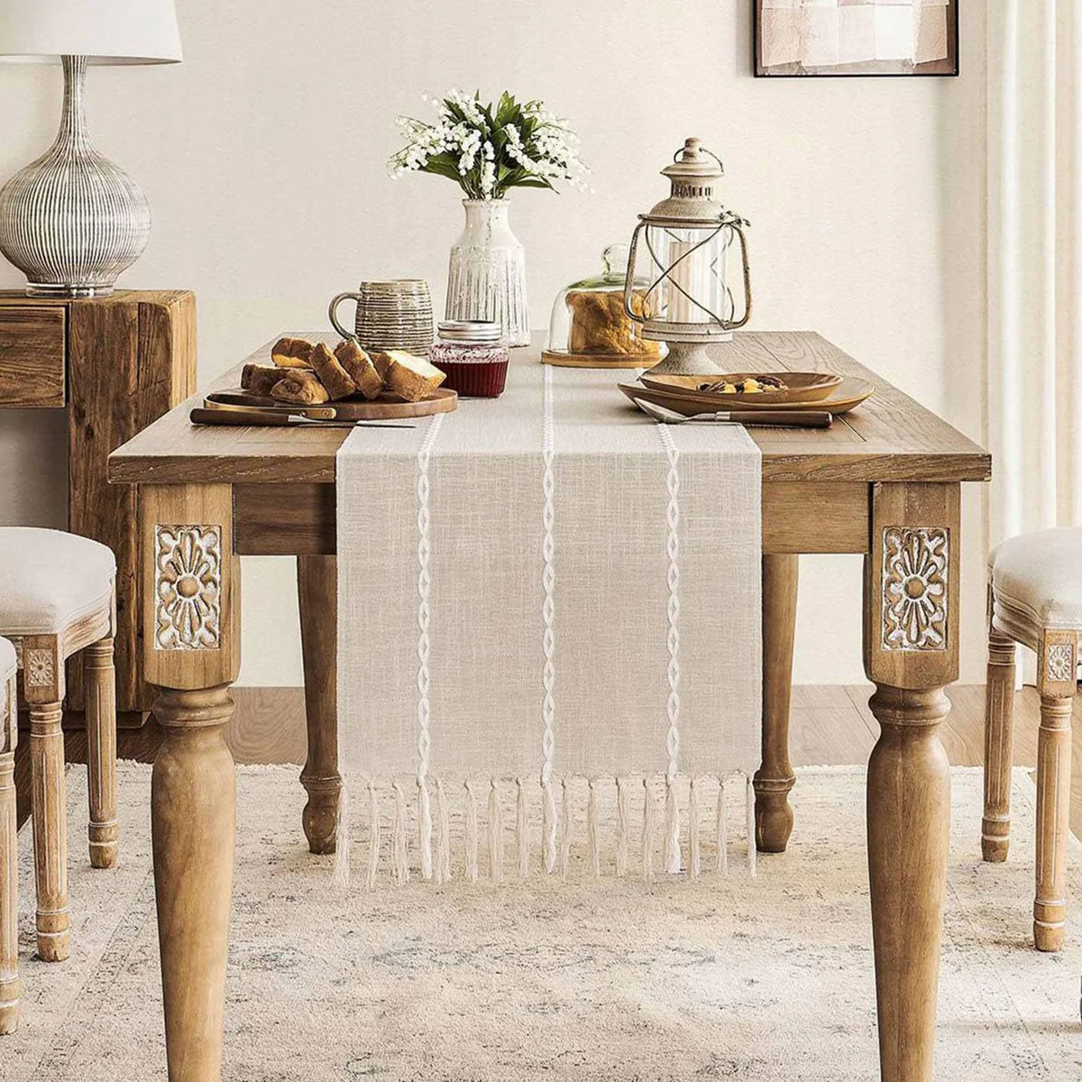 ZeeMart Rustic Farmhouse Table Runner