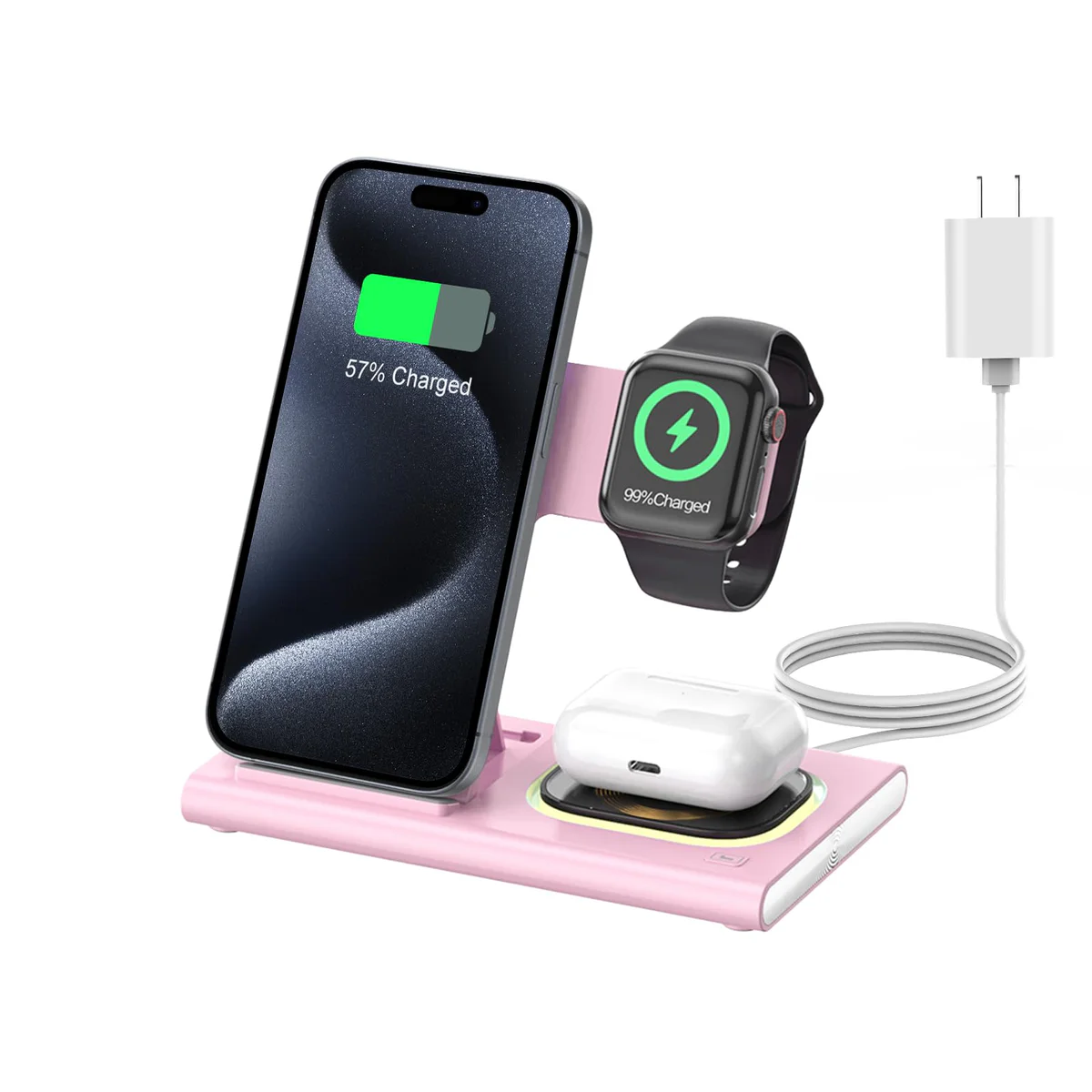 Aresh 3-in-1 Foldable Wireless Charging Station