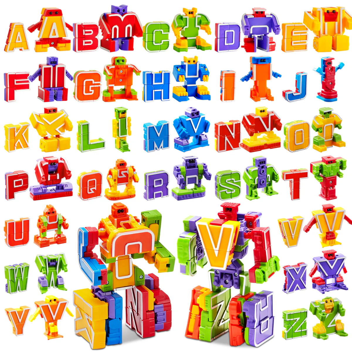 JOYIN Transforming Alphabet Robot Toys - 26 Letters