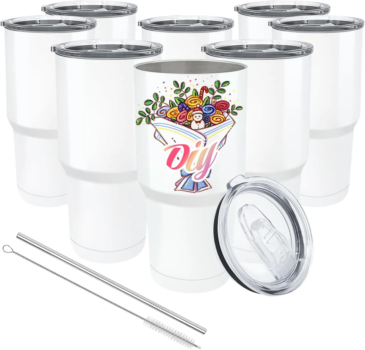 YOUKE OLA  Sublimation Straight Skinny Tumbler