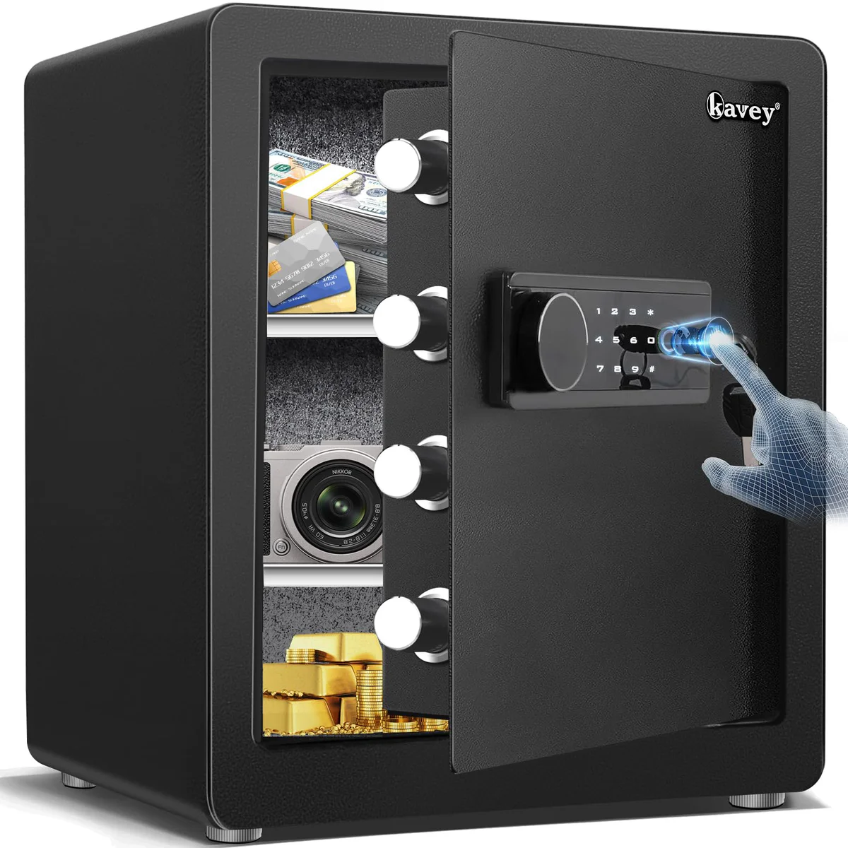 Kavey Biometric Fingerprint Digital Safe