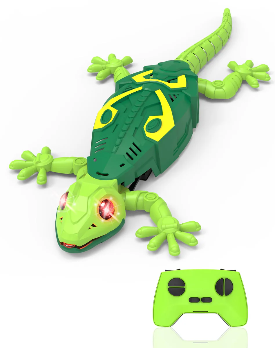 ATHLERIA Remote Control Climbing Lizard Robot Toy