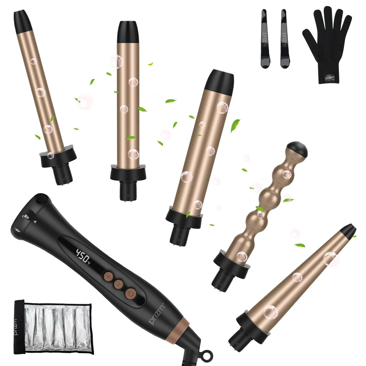 Prizm 5-in-1 Curling Iron Wand Set