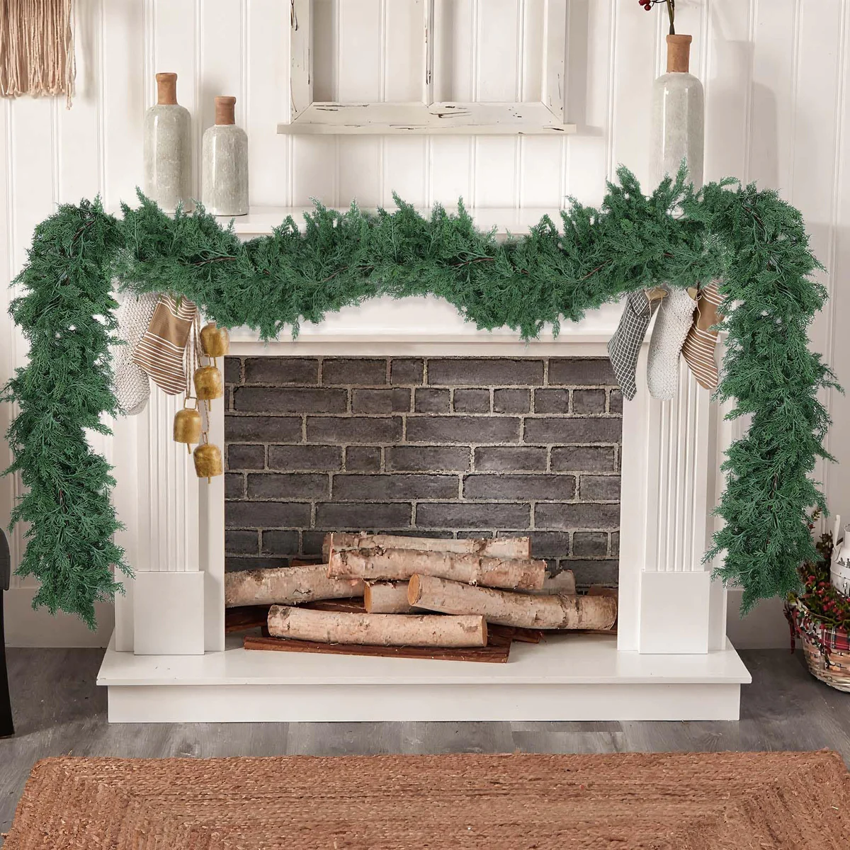 Hananona Artificial Christmas Garland Cedar Pine