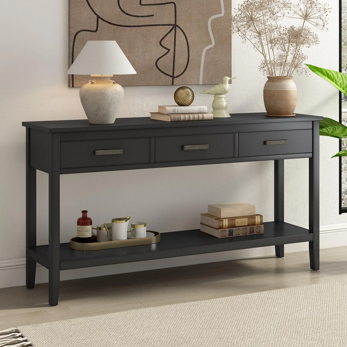 Merax Entryway Console Table with 3 Drawers