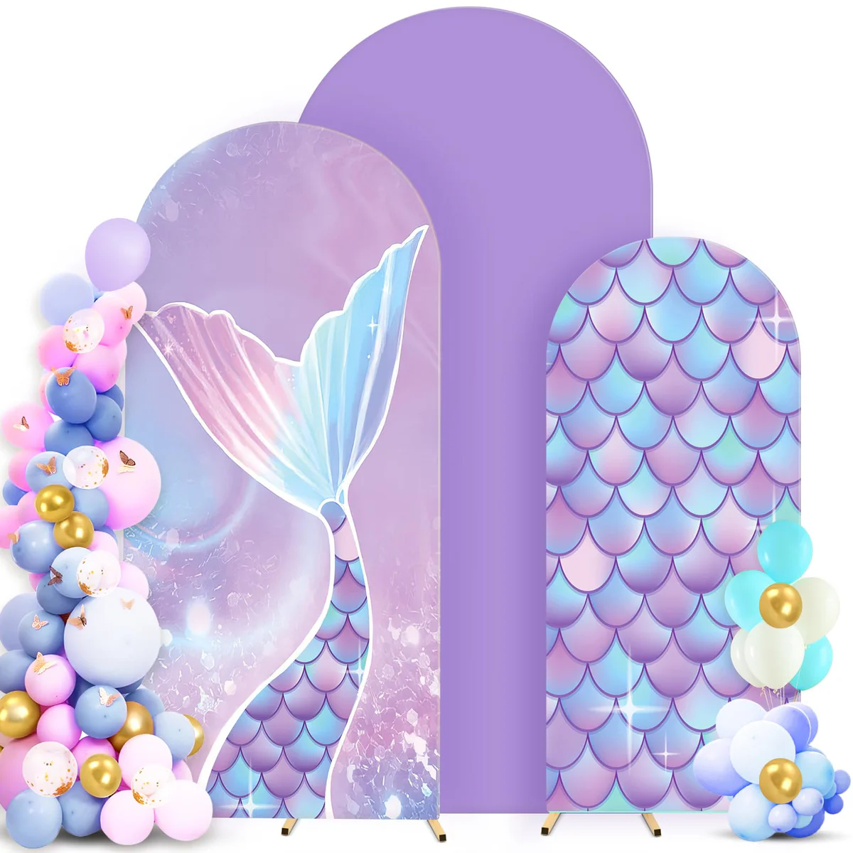 Newwiee Mermaid Party Arch Backdrop Stand