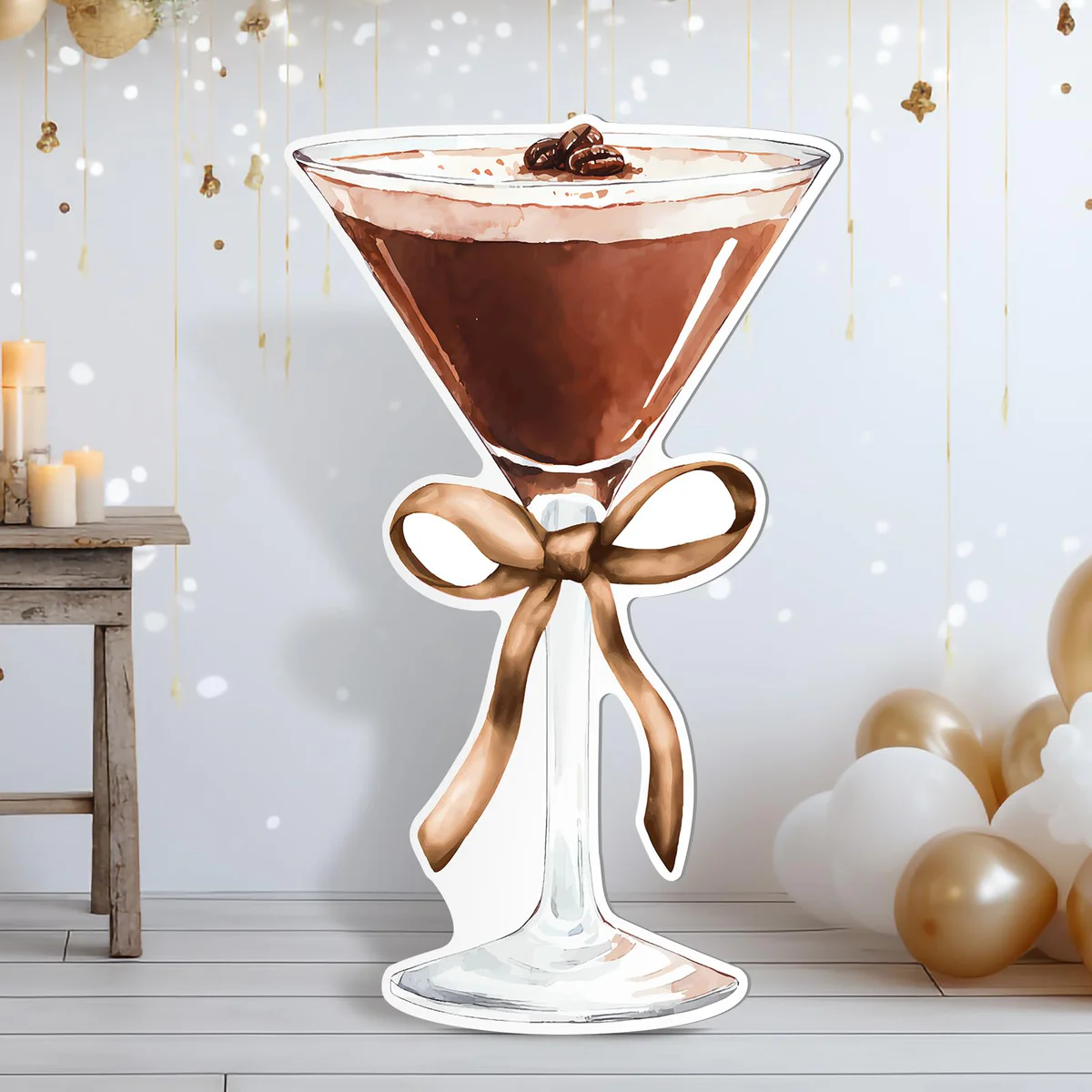 Colingmill Espresso Martini Backdrop Party Decoration