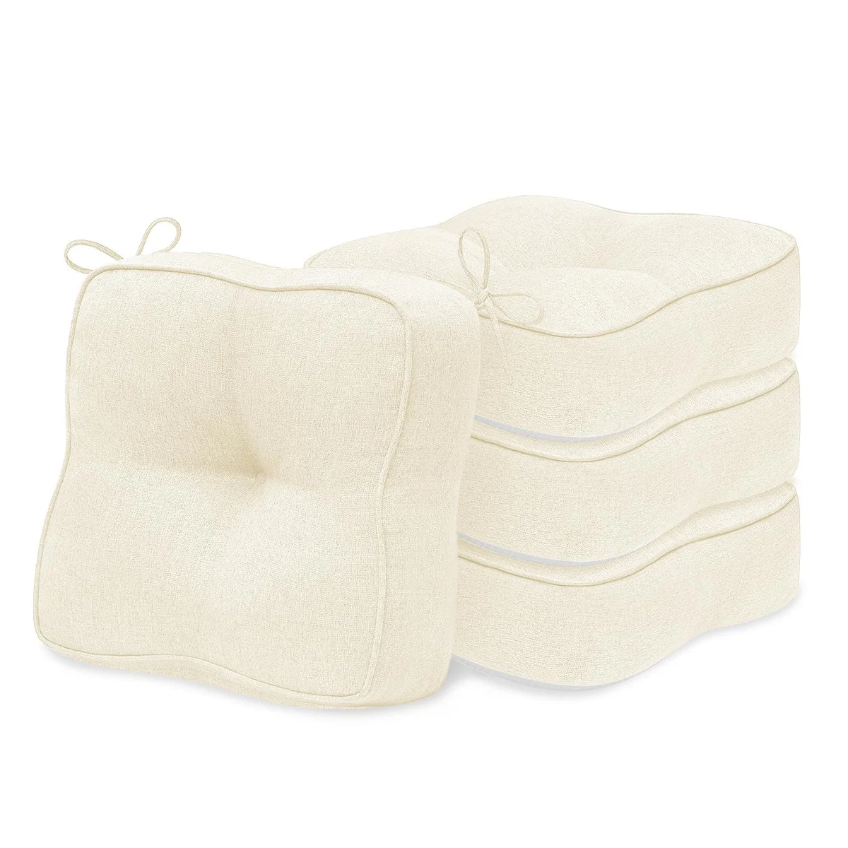 downluxe Tufted Chair Pads with Ties