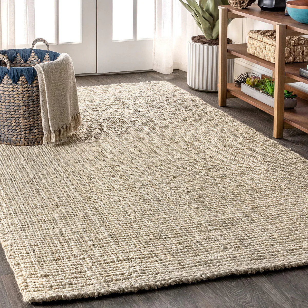 JONATHAN Y Pata Hand Woven Chunky Jute Indoor Area Rug
