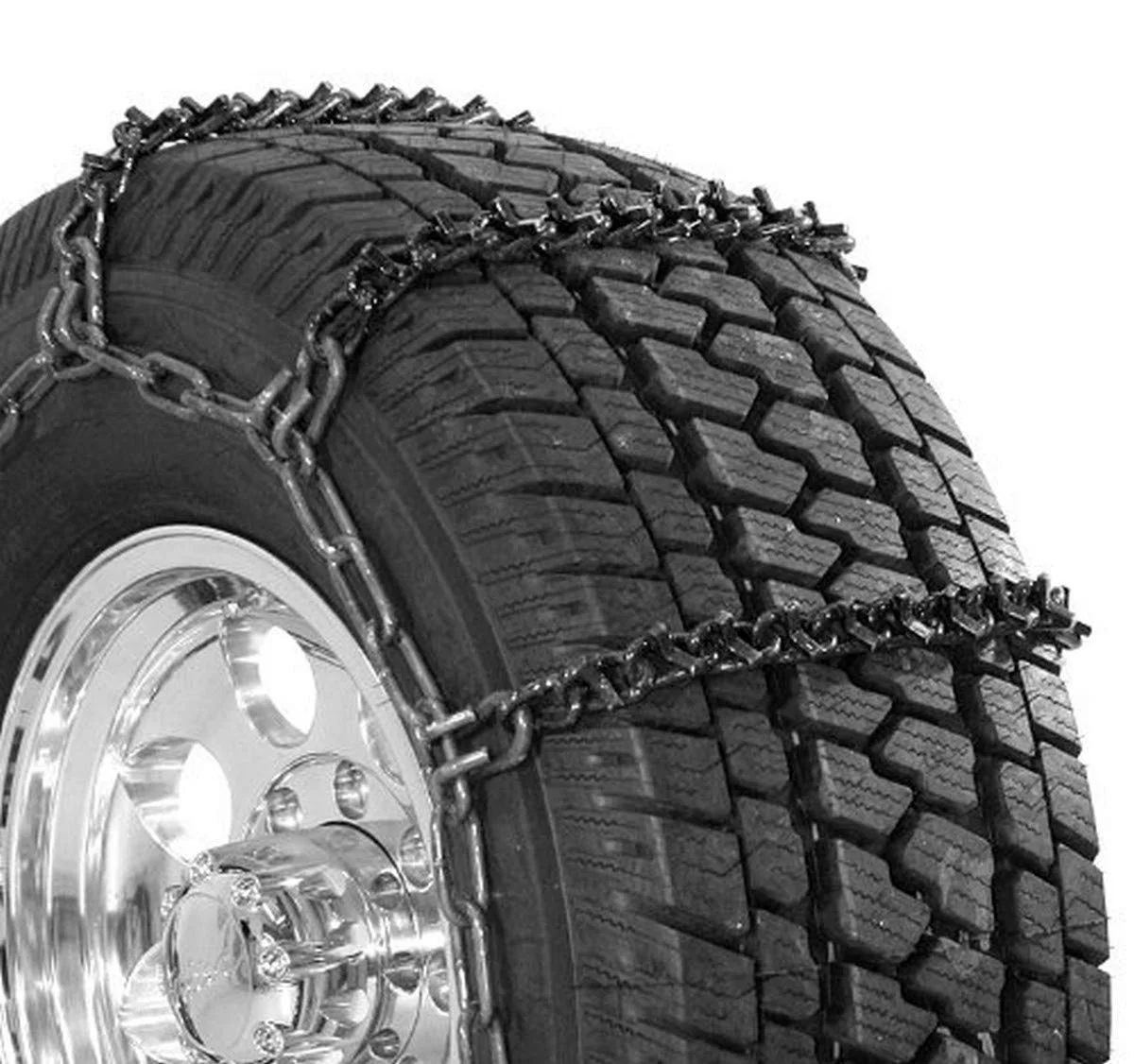 SCC QG3829 Quik Grip Wide Base V-Bar Type RD Light Truck Tire Traction Chain - Set of 2