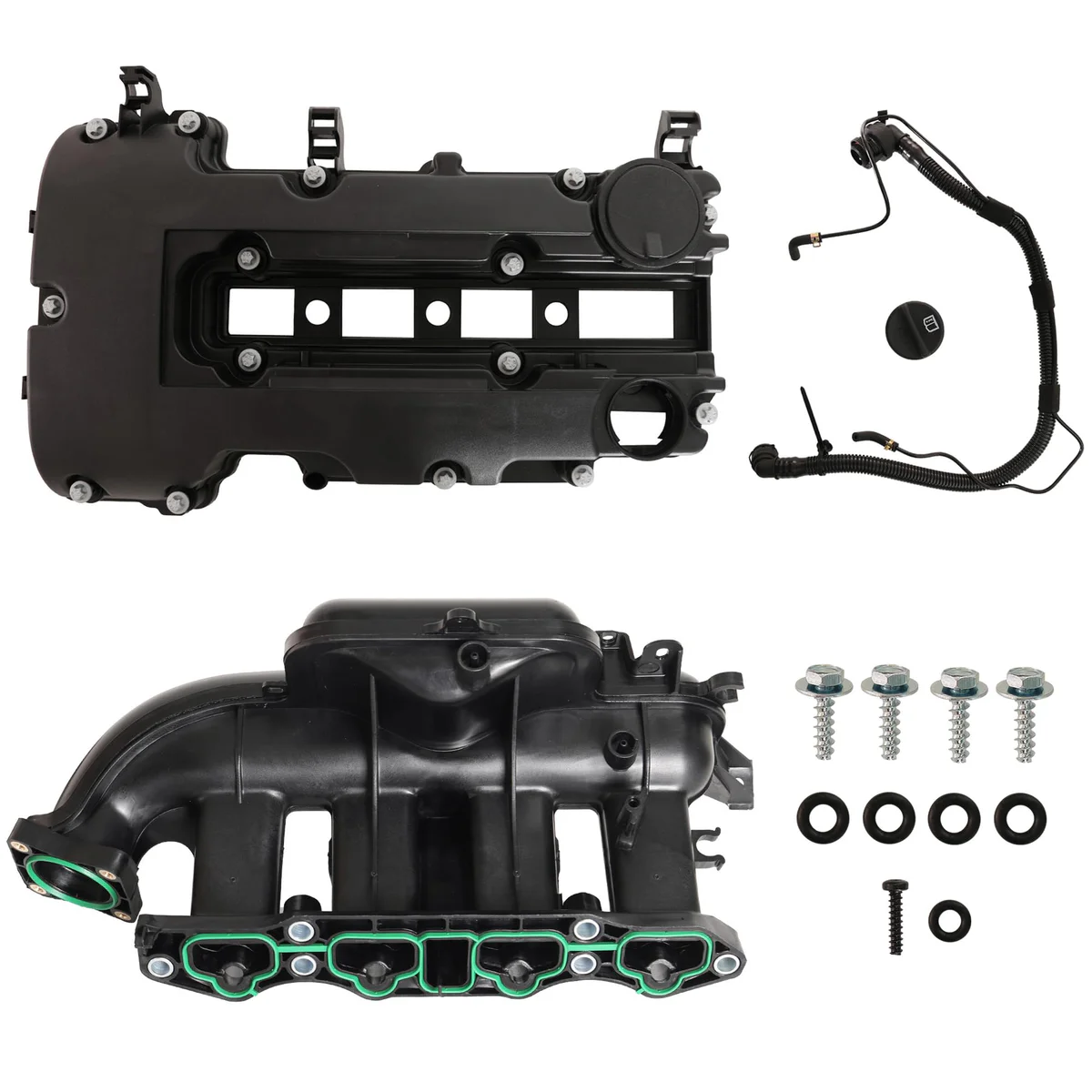 JAVOUKA Engine Valve Cover & Intake Manifold Kit