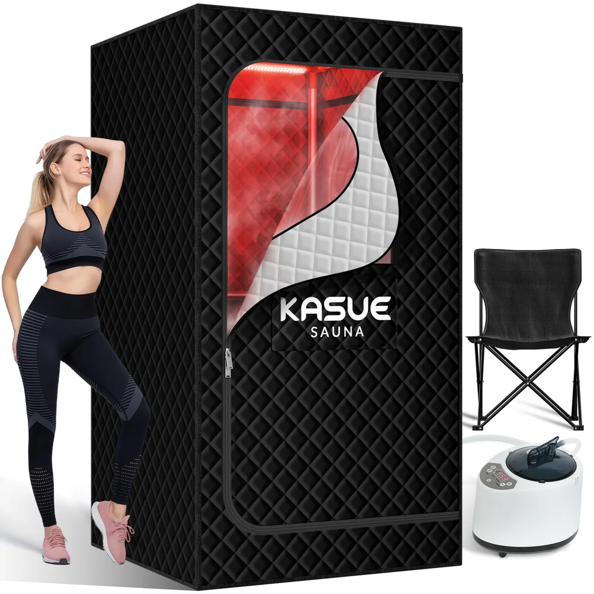 KASUE Personal Home Steam Sauna with Chair