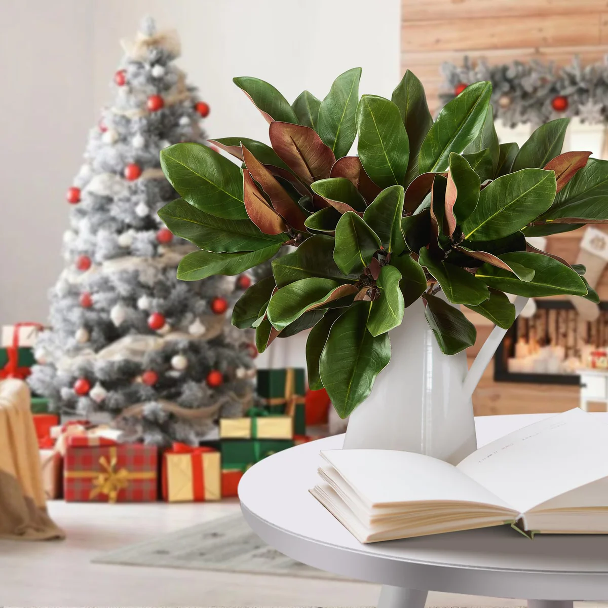 OBDXZHC Artificial Magnolia Arrangement in Vase