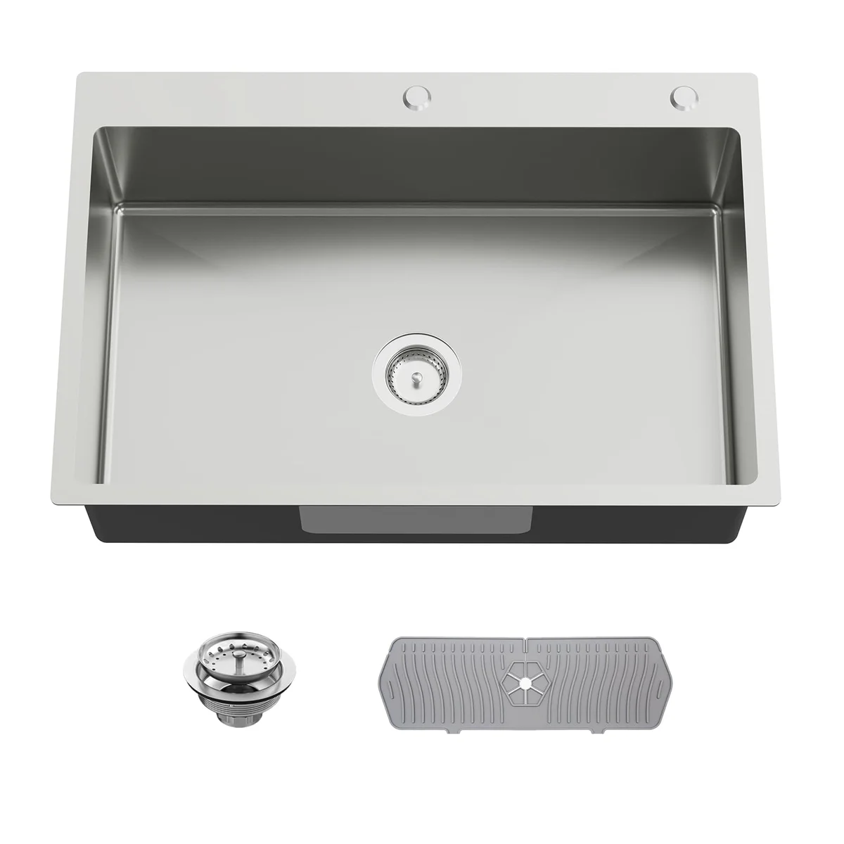 Koardink Drop-In Stainless Steel Kitchen Sink Kit