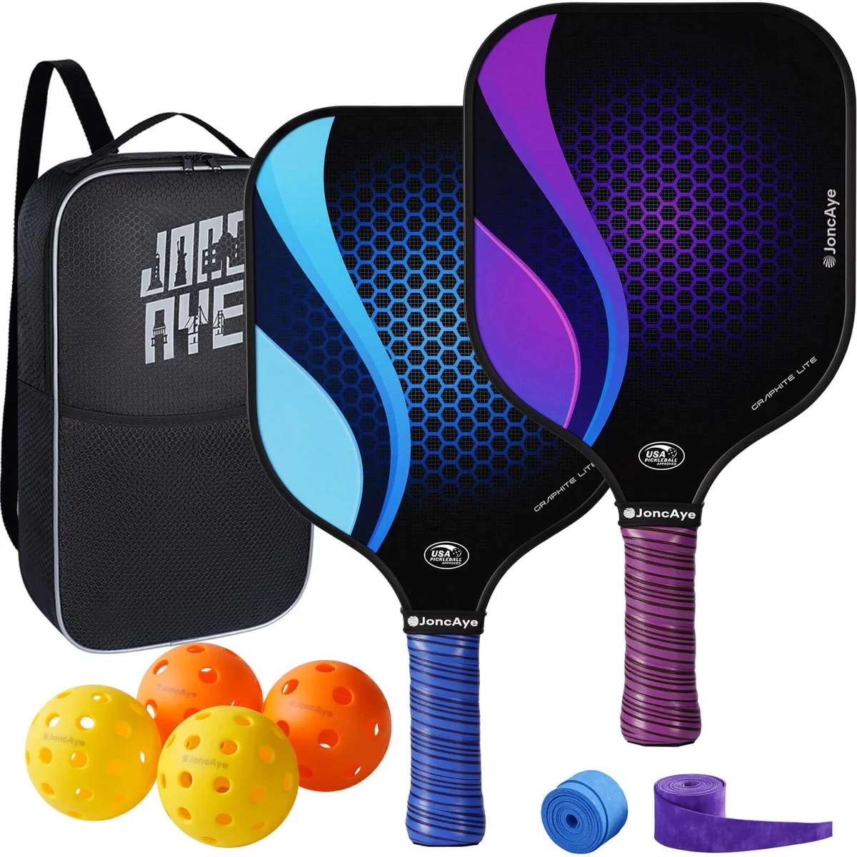 JoncAye USAPA Approved Pickleball Paddle Set