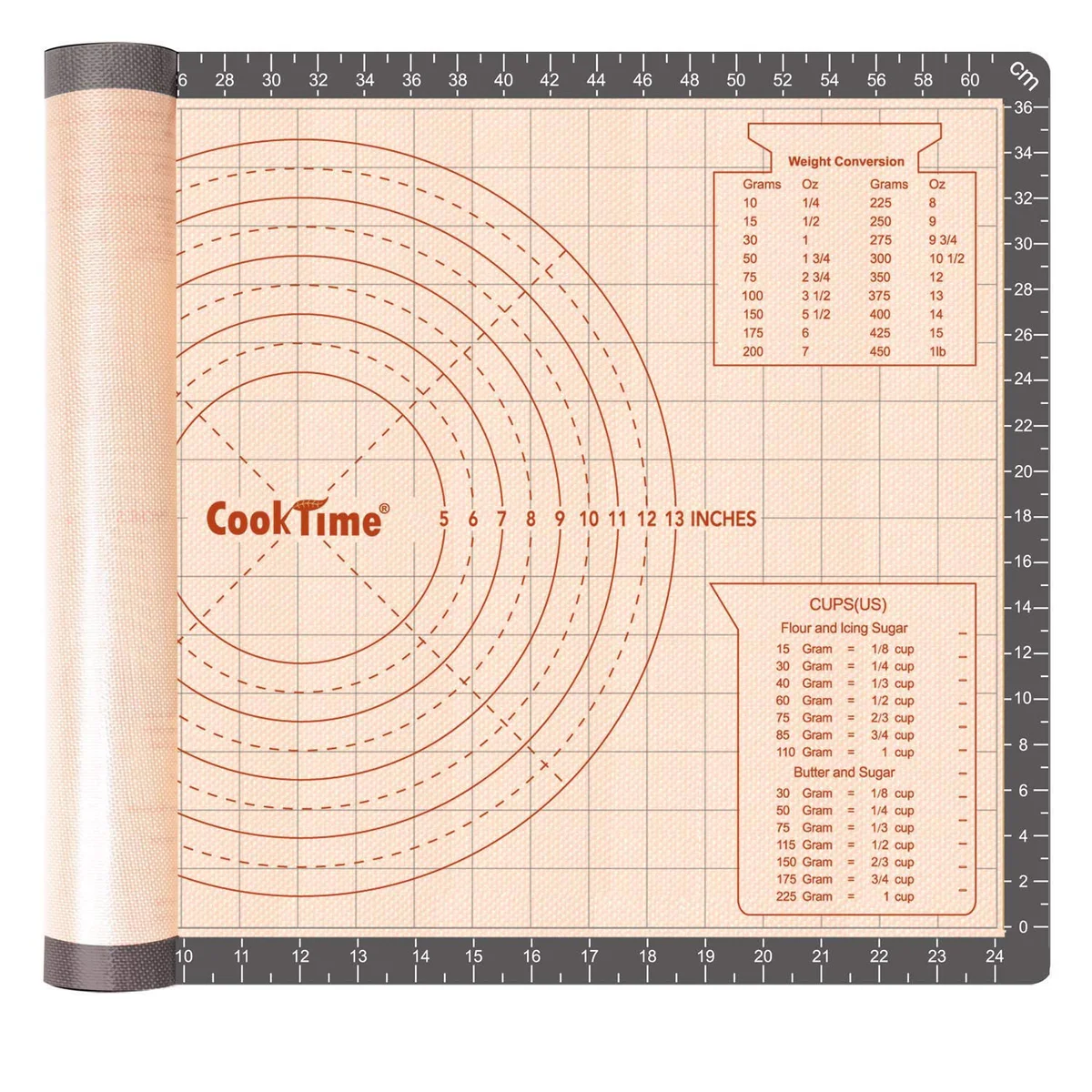 Cook Time Silicone Pastry Baking Mat 