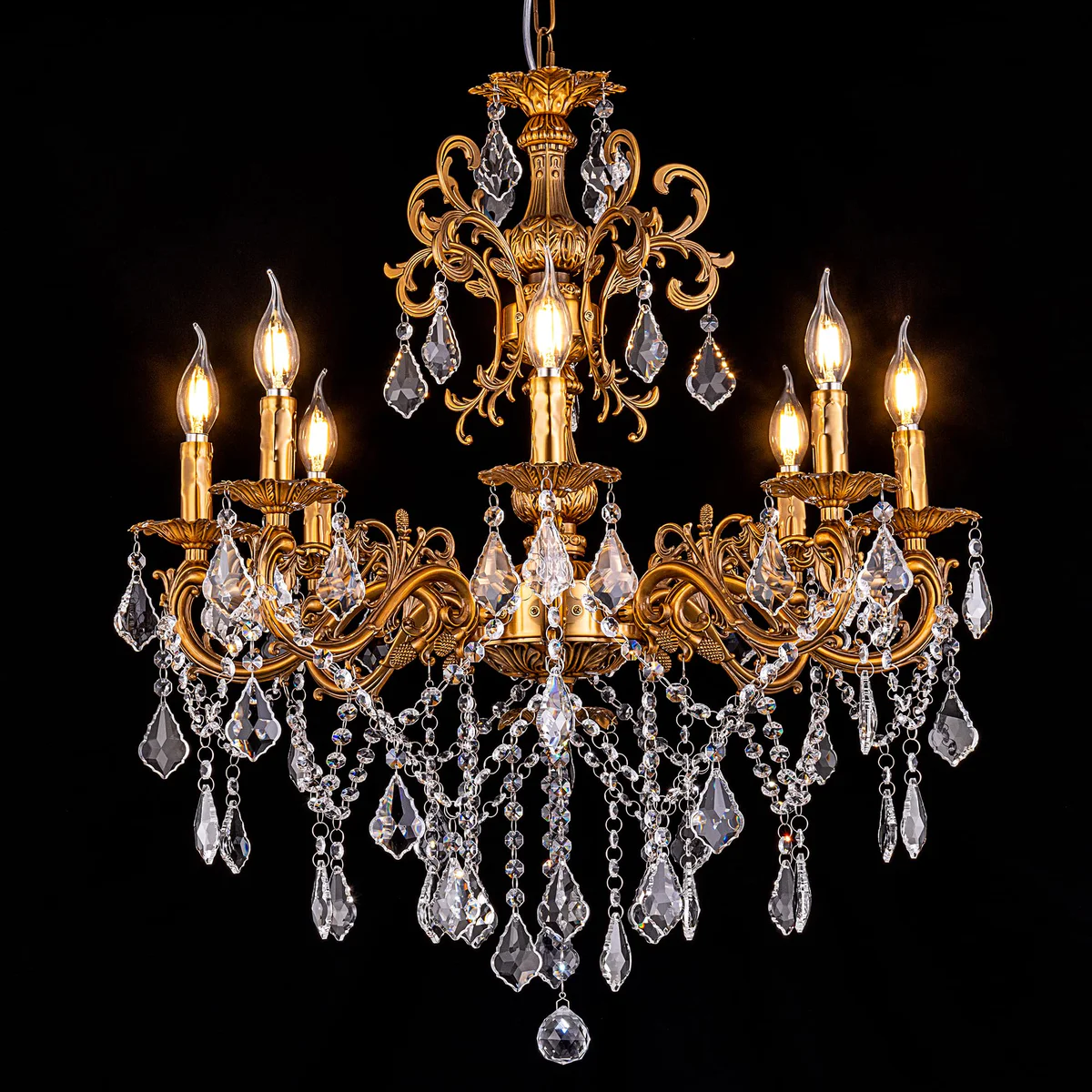 Wellmet Crystal Chandelier Light Fixture