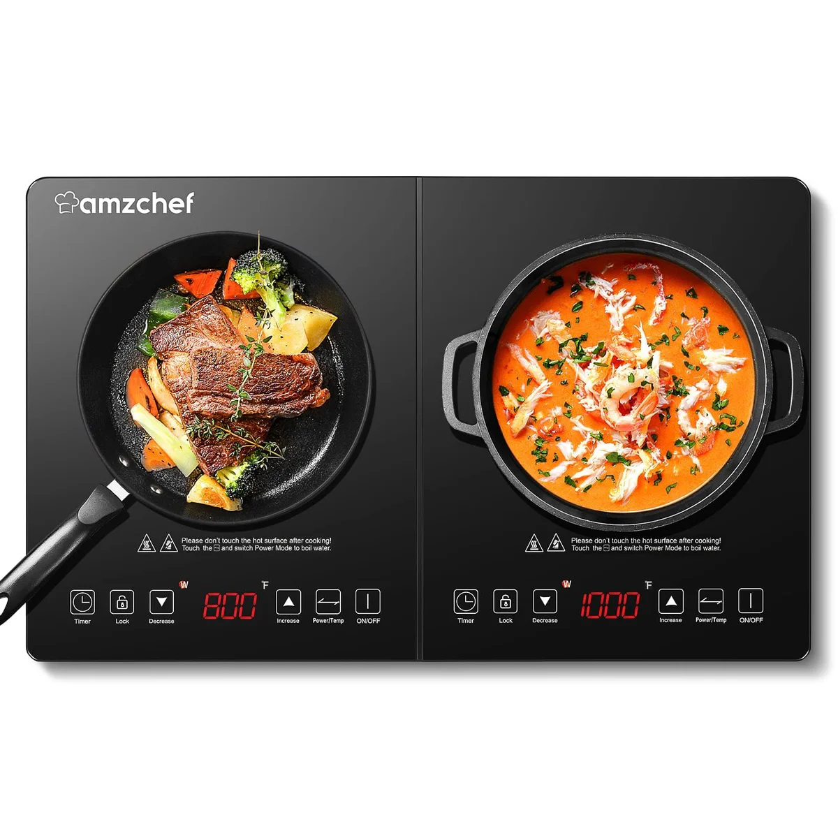 Amzchef Double Burner Electric Cooktop