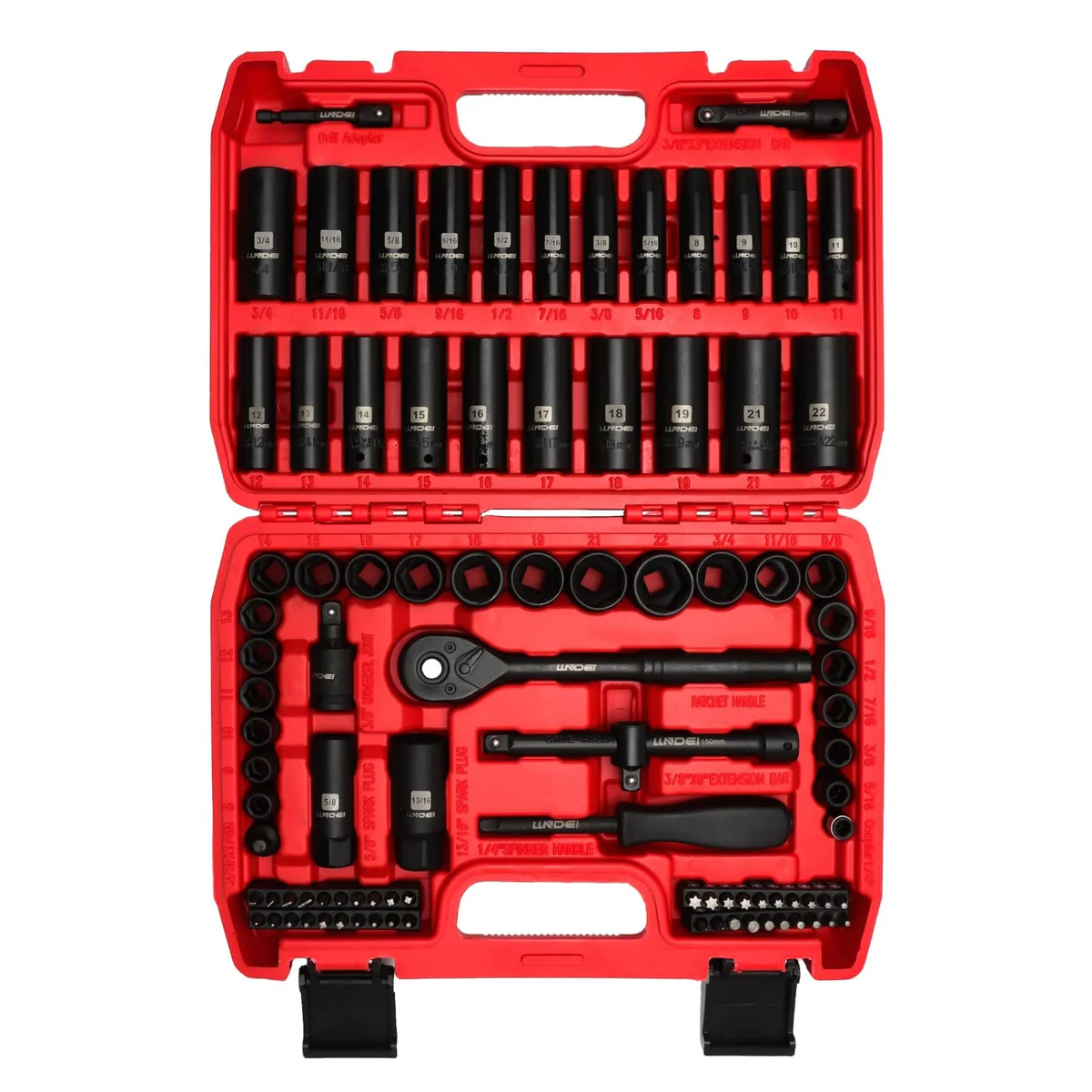 LLNDEI Metric Impact Socket Set, Standard & Deep