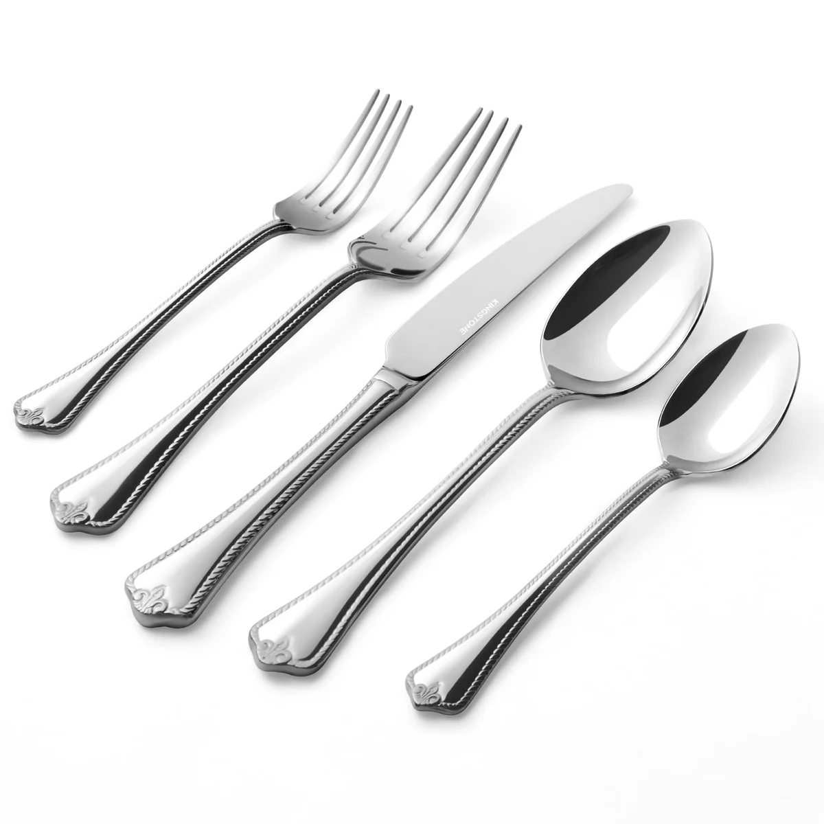 KINGSTONE 40-Piece Stainless Steel Silverware Set for 8