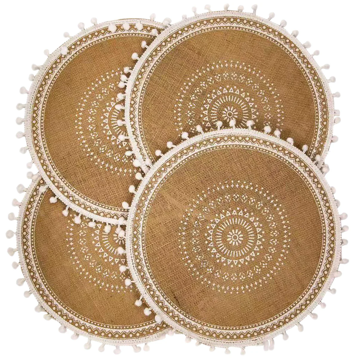 capasin Round Braided Placemats Table Mats