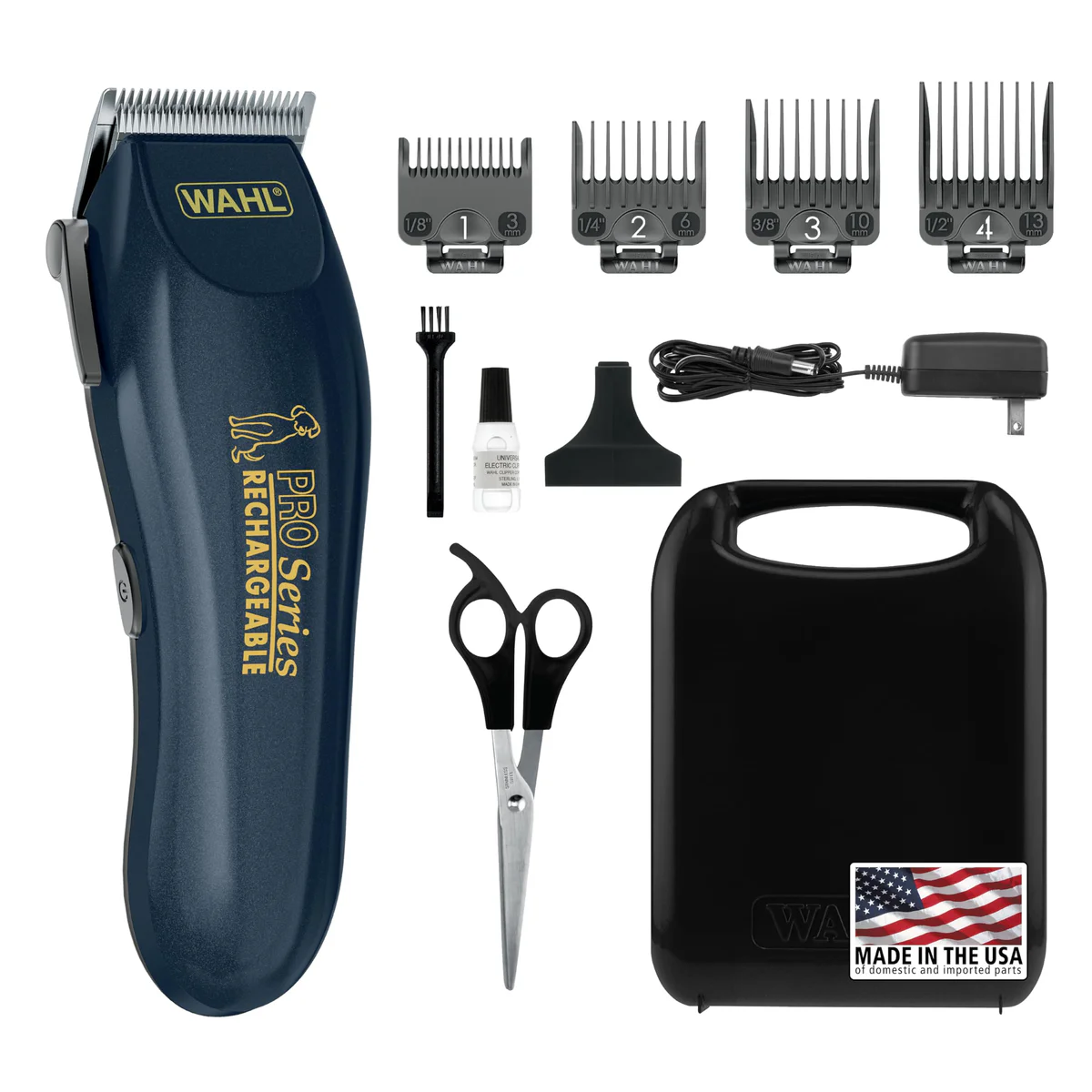 WAHL Lithium Ion Deluxe Pro Series Rechargeable Pet Clipper Grooming Kit with Low Noise & Heavy Duty
