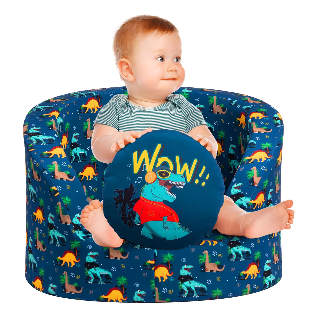 ALIMORDEN Snug-Arch Toddler Couch Dinosaur
