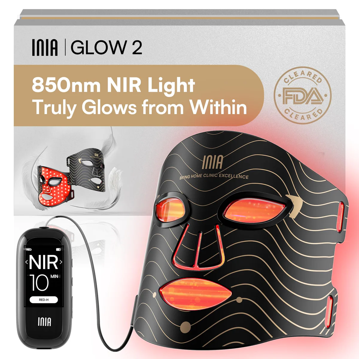 INIA Red Light Therapy Face Mask