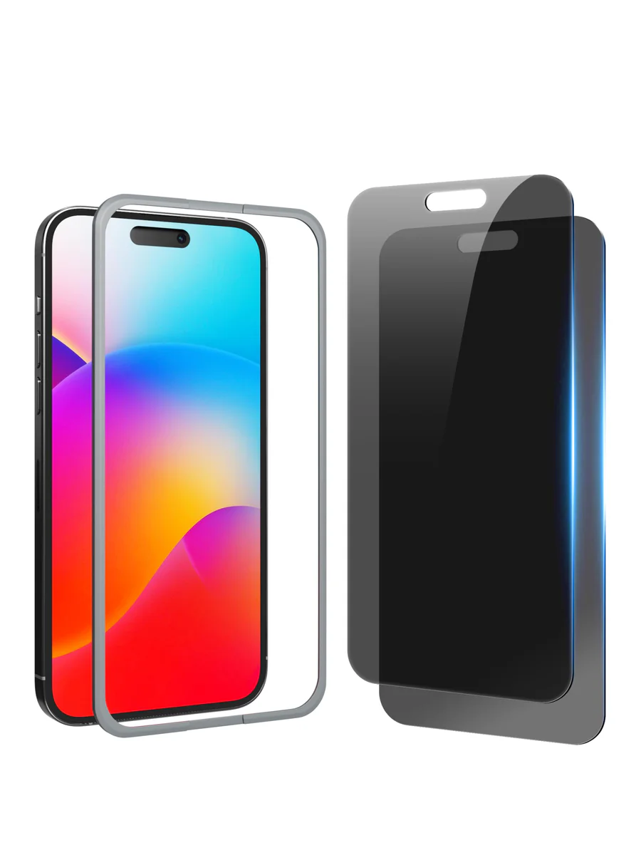 GIGIKISS Clear Tempered Glass Screen Protector for iPhone Fifteen Pro Max