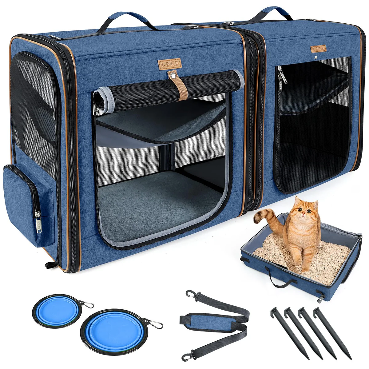 Lekereise 2-in-1 Pet Carrier Backpack Travel Crate