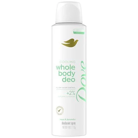 Dove Whole Body Deodorant Cooling Spray Sage & Lavender Aluminum Free  4 oz
