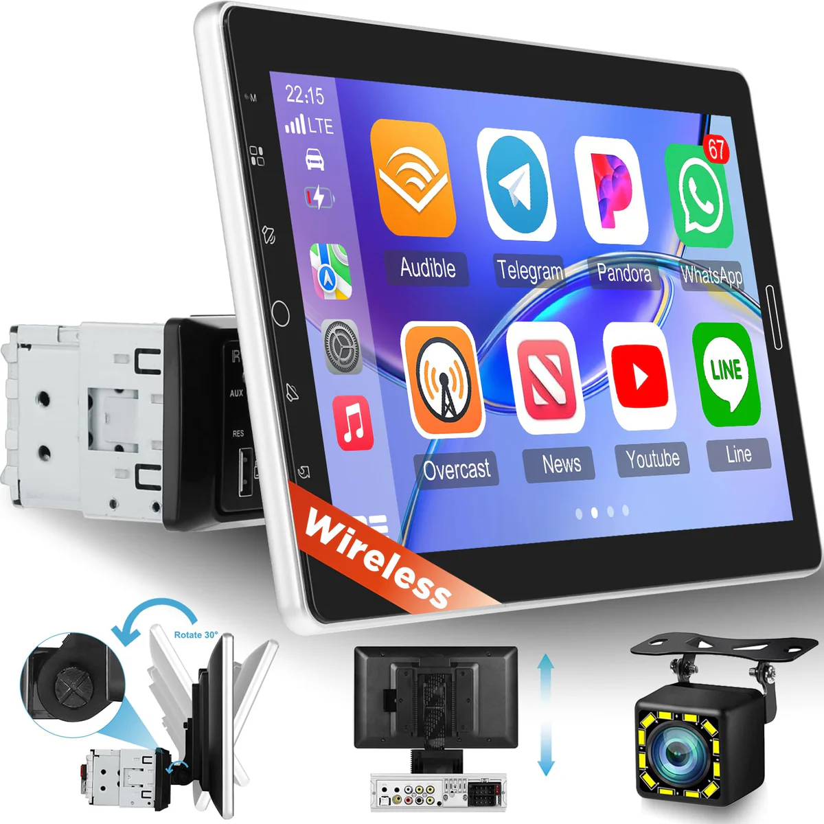 EKAT 10.1 Inch Car Stereo System