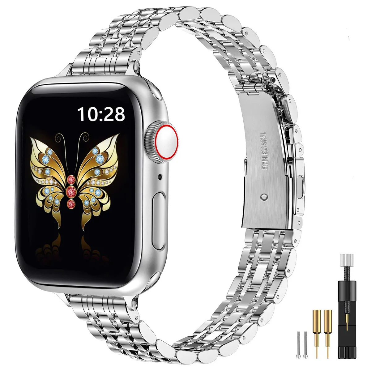 MioHHR Slim Metal Apple Watch Band